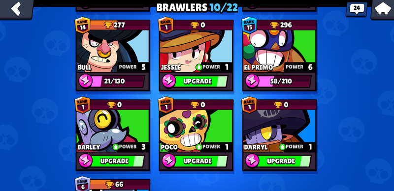 Different brawlers you can unlock